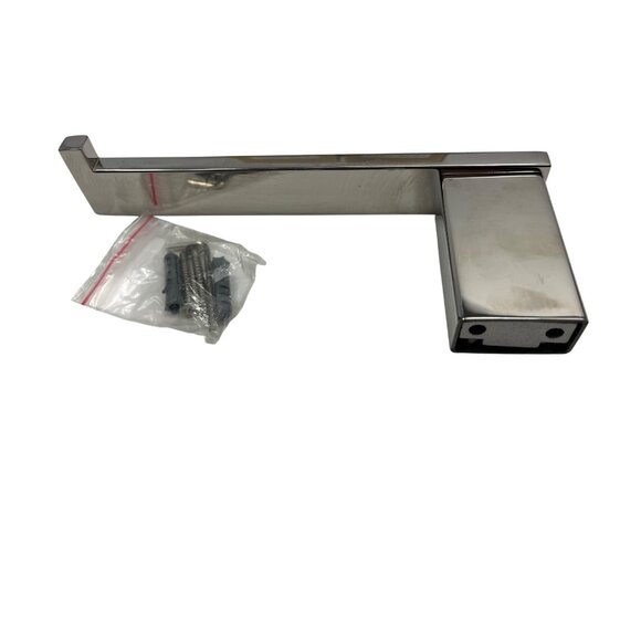 2 Chrome Wall Mount Toilet Paper Holder Modern Design 4c - Picture 2 of 6